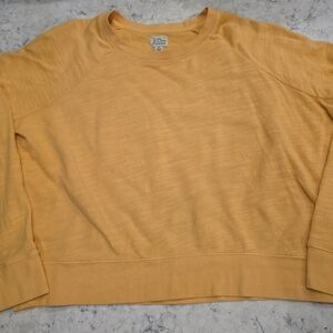 J. Crew Vintage Fleece Cotton Crewneck Orange / Gold Size XL